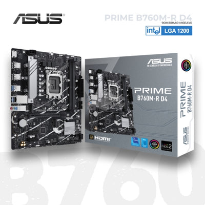 Asus Prime B760M-R D4 Motherboard LGA1700 — B760 DDR4 დედაპლატა