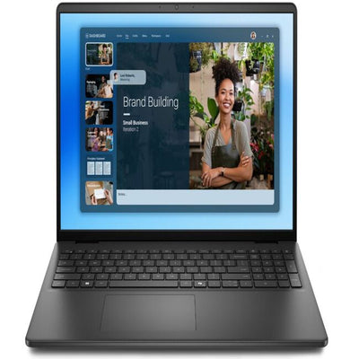 Dell 16 ლეპტოპი Carbon Black — წინა ხედი