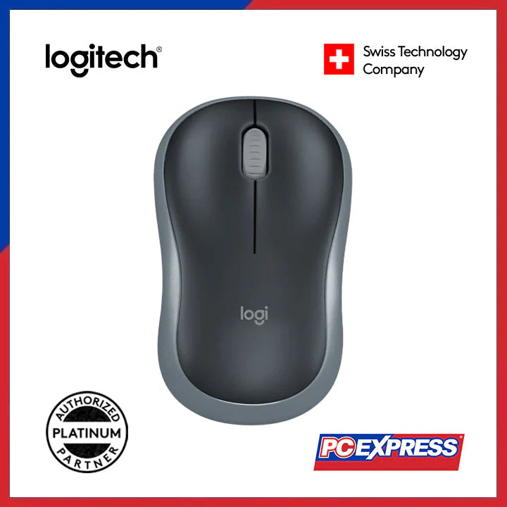 Logitech M185 Swift Grey Wireless Mouse USB — უსადენო მაუსი