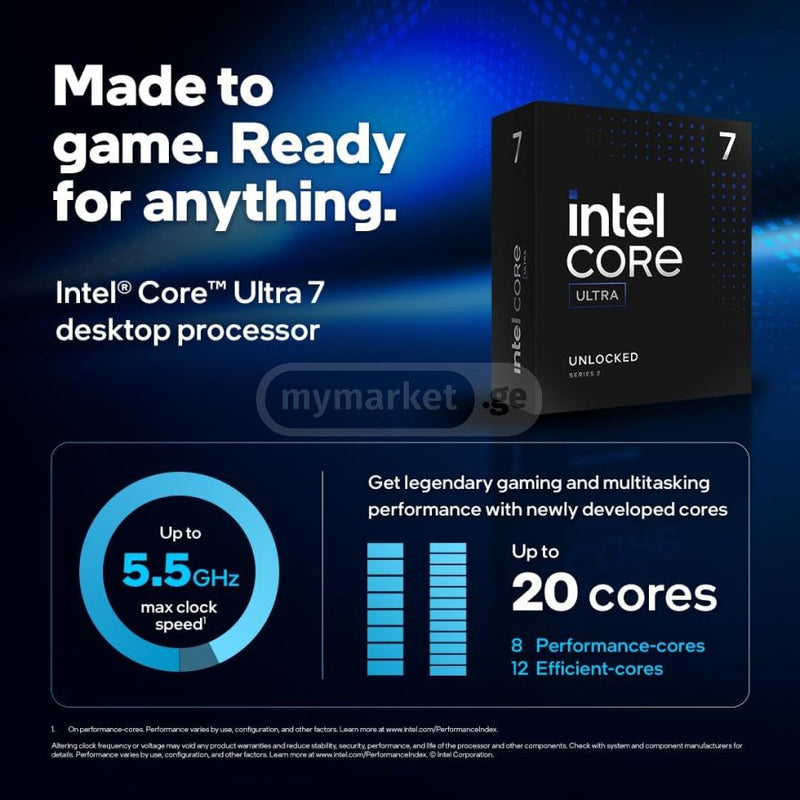 Intel Core Ultra 7 265KF Processor LGA1851 Arrow Lake — High-End CPU