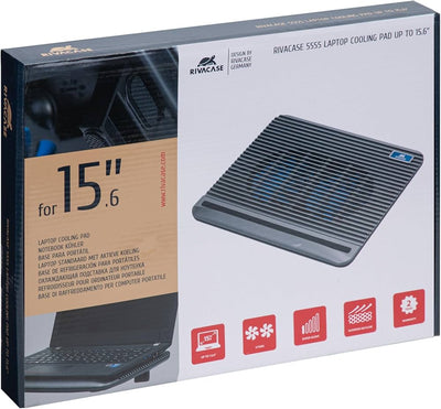 Rivacase 5555 Silver Laptop Cooling Pad 15.6" — ლეპტოპის გამაგრილებელი