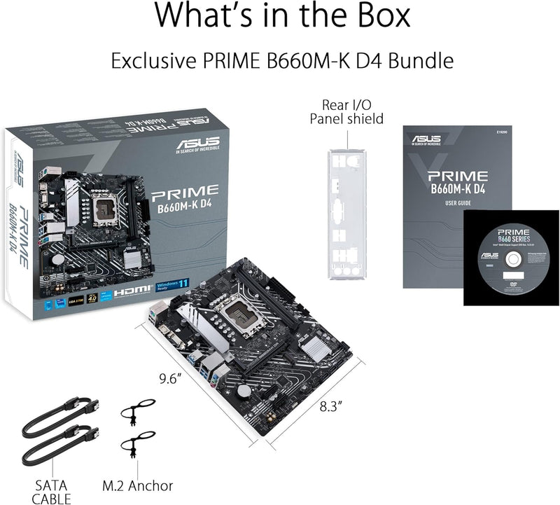 Asus Prime B660M-K D4 Motherboard LGA1700 — B660 DDR4 დედაპლატა
