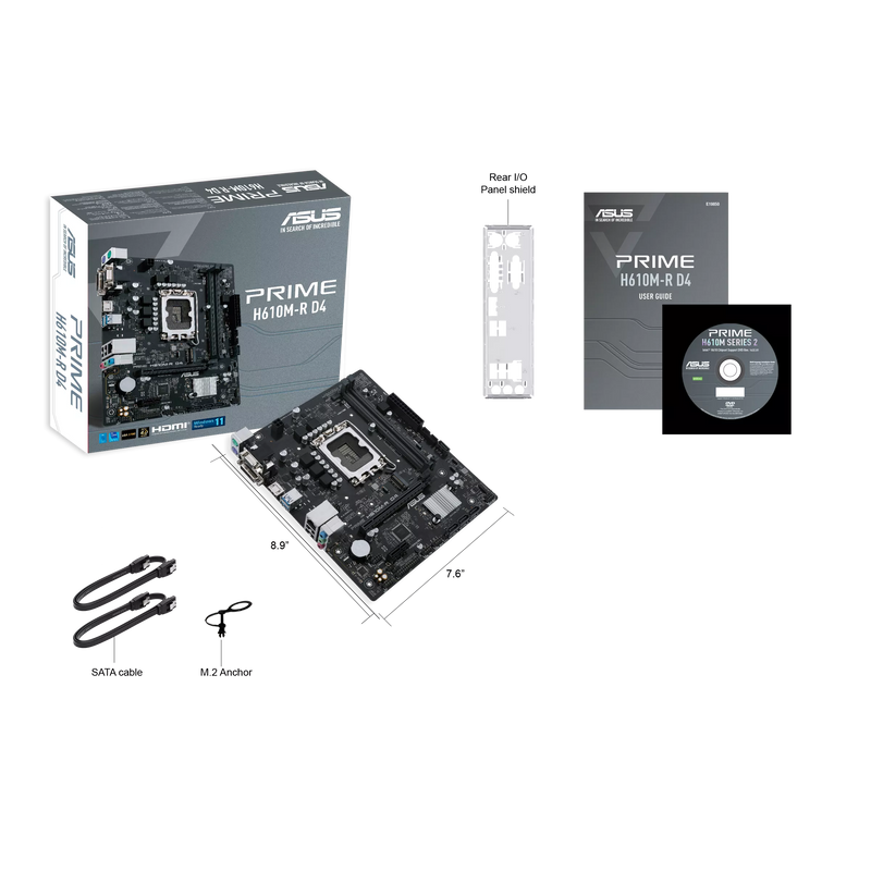 Asus Prime H610M-R D4-SI Motherboard LGA1700 DDR4 — დედაპლატა