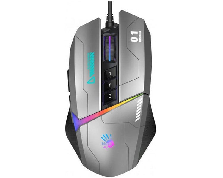A4Tech Bloody W60 Max RGB Gaming Mouse Gun Grey