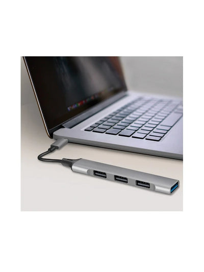 LogiLink UA0392 USB-C ჰაბი 4 პორტით ალუმინის