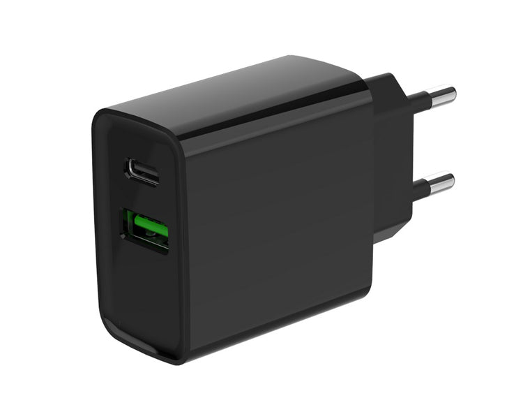 Gembird PDQC20 სწრაფი დამტენი 2 პორტი 20W შავი