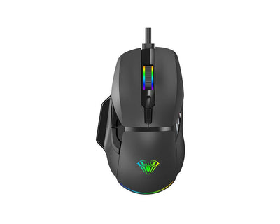 AULA F815 RGB Wired Gaming Mouse Black