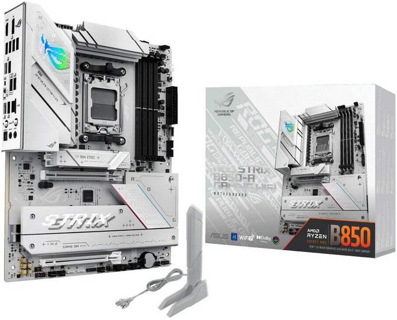 Asus B850 MAX GAMING WIFI White Motherboard AM5 — B850 Gaming დედაპლატა