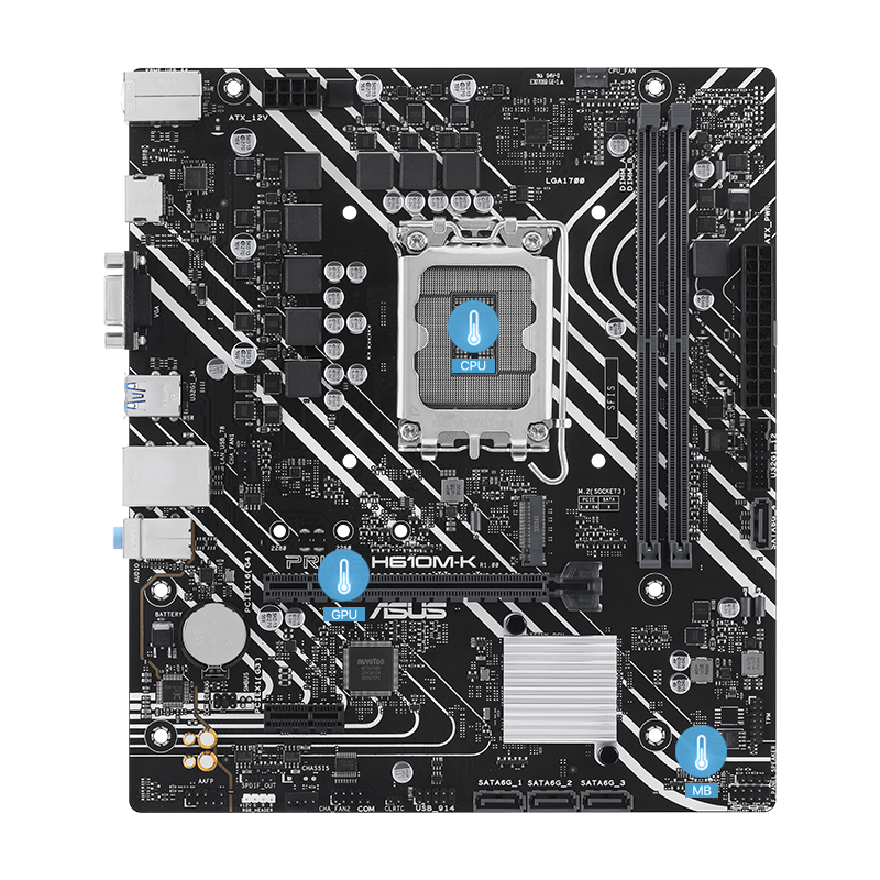 Asus Prime H610M-K Motherboard LGA1700 DDR5 — H610 დედაპლატა