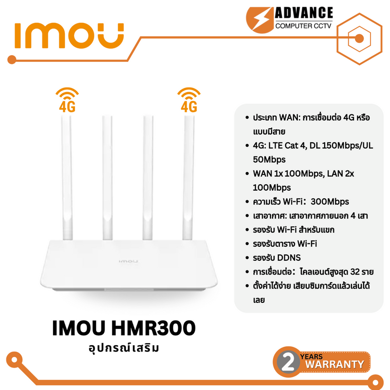 Imou HR12G AC1200 Gigabit Dual-Band Wi-Fi Router — WiFi Router